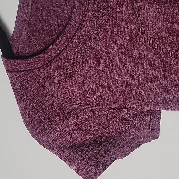 NEW Lululemon Sz 2 Swiftly Tech Short Sleeve Crew Neck Shirt Top Purple Mauve - Picture 4 of 10